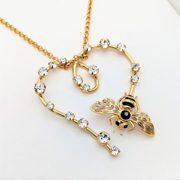 $229 New In Box Elie Top x Zara Limited Edition Bee Necklace - Picture 1 of 8